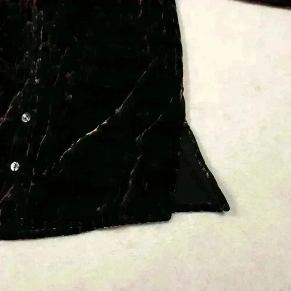 VINTAGE CHICO'S 80s 90s Silk Blend Velour Velvet Cheetah Print Button Up Top Med - Picture 6 of 12